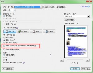 PDFの印刷オプション